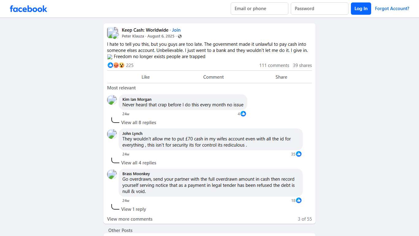 Keep Cash: Worldwide I hate to tell you this, but you guys are too late Facebook